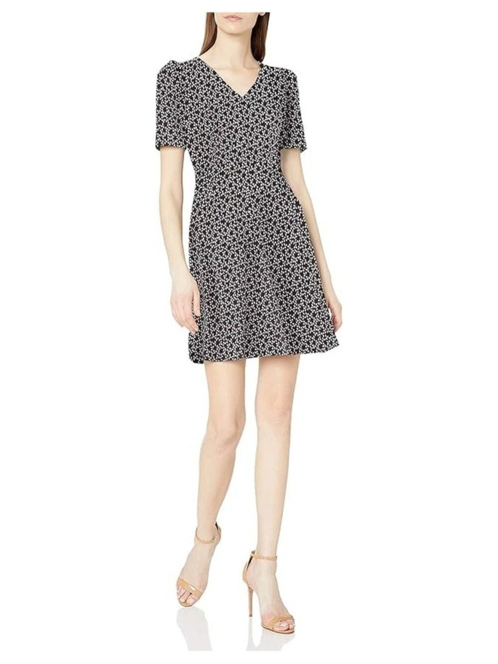 Lark & Ro Navy Floral Fit & Flare Dress 12